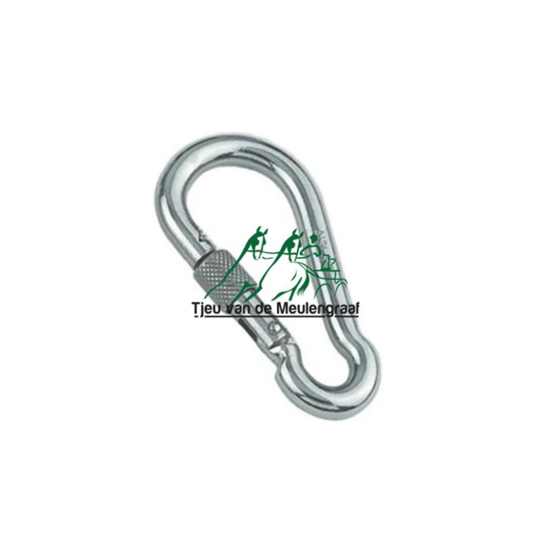 Karabiner 100mm aus Edelstahl mit Schraubverschluss