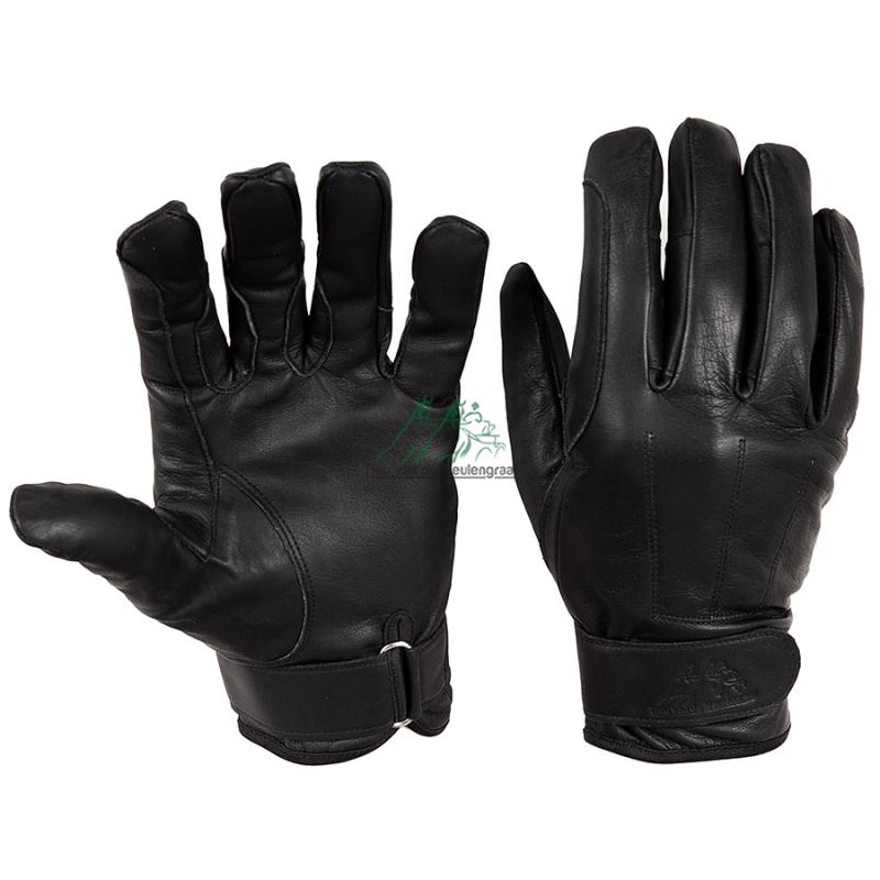 Schwarze Leder-Deluxe-Handschuhe