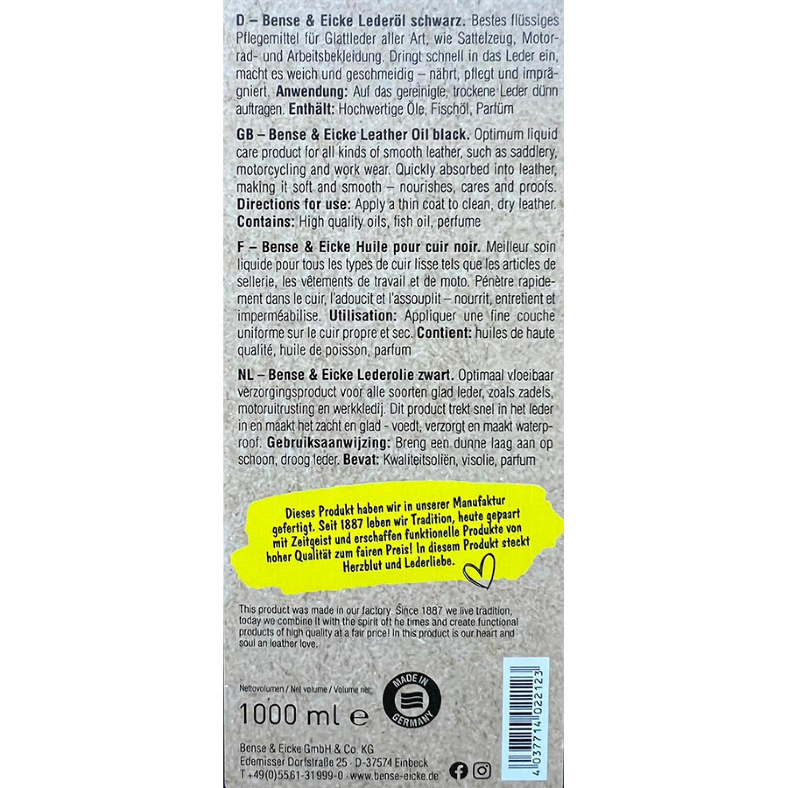 Bense & Eicke Lederolie blank