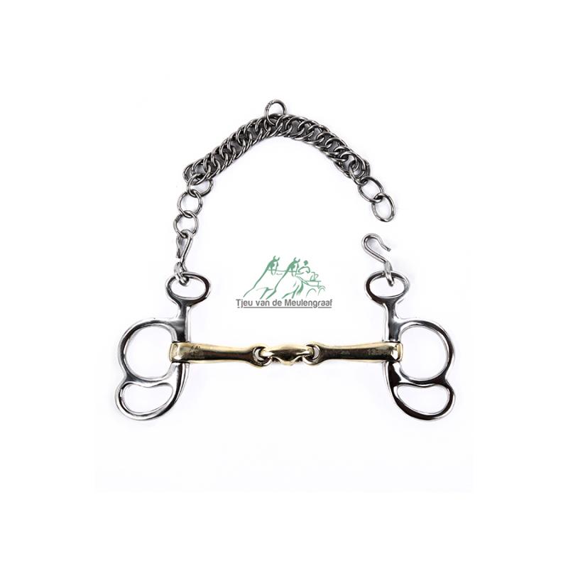 B bar/post bit mit doppelt gebrochenem Goldmessing Mundstück