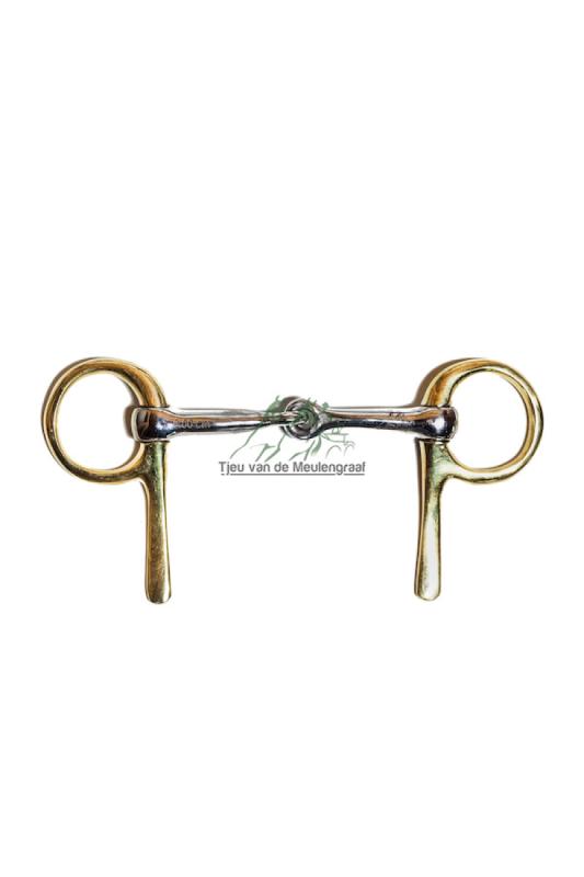 Halbe Schenkeltrense für Mini, einzeln gebrochene Messingringe