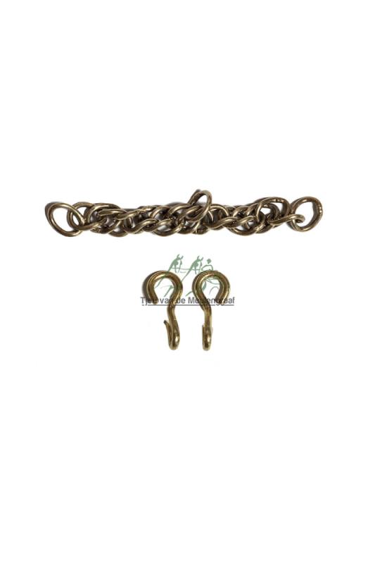Doppelte Kinnkette aus Messing mit Haken