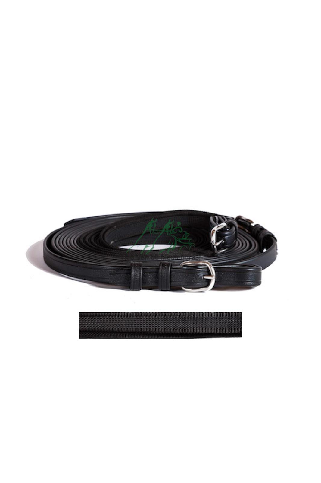 Zwart biothane anti-slip leidsel