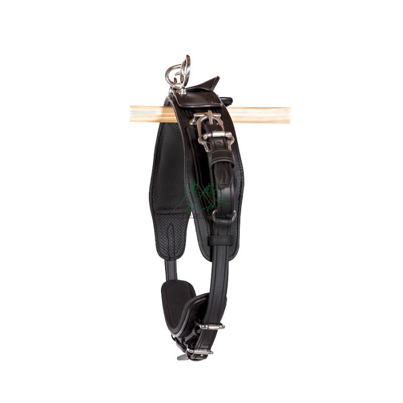 Sellett aus schwarzem Leder