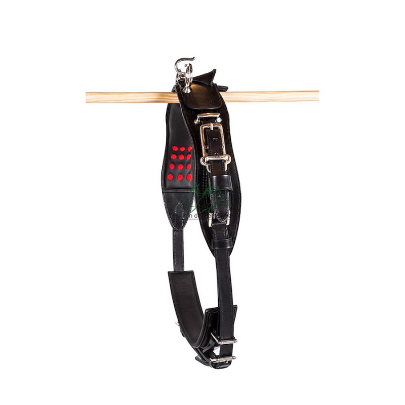 Sellett aus schwarzem Leder